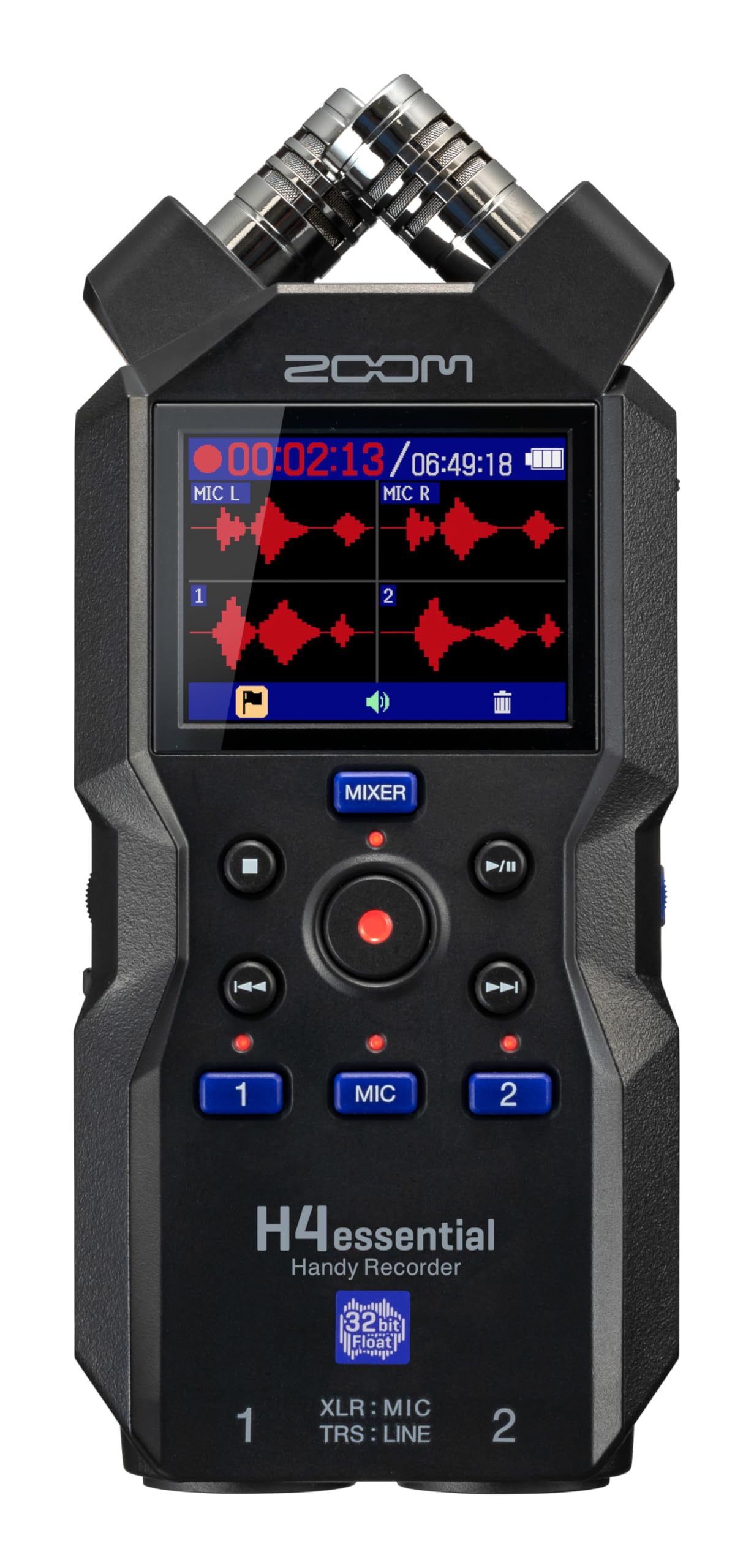 Zoom H4essential 4-Track Handy Recorder with 32-Bit Float, Accessibility, Stereo