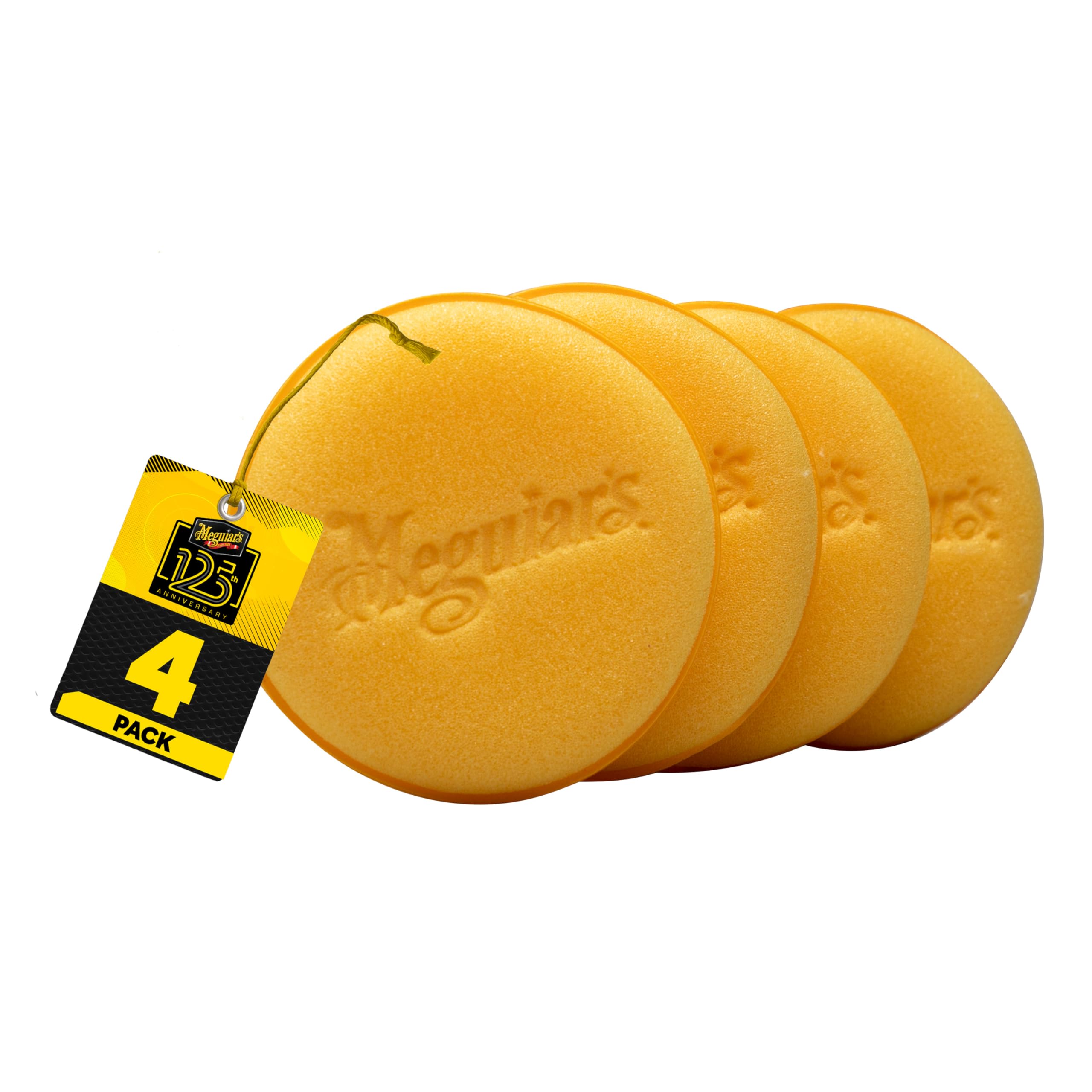Meguiar's 4" Foam Applicator Pads, 4 Pack | Ultra-Soft Hand Applicator