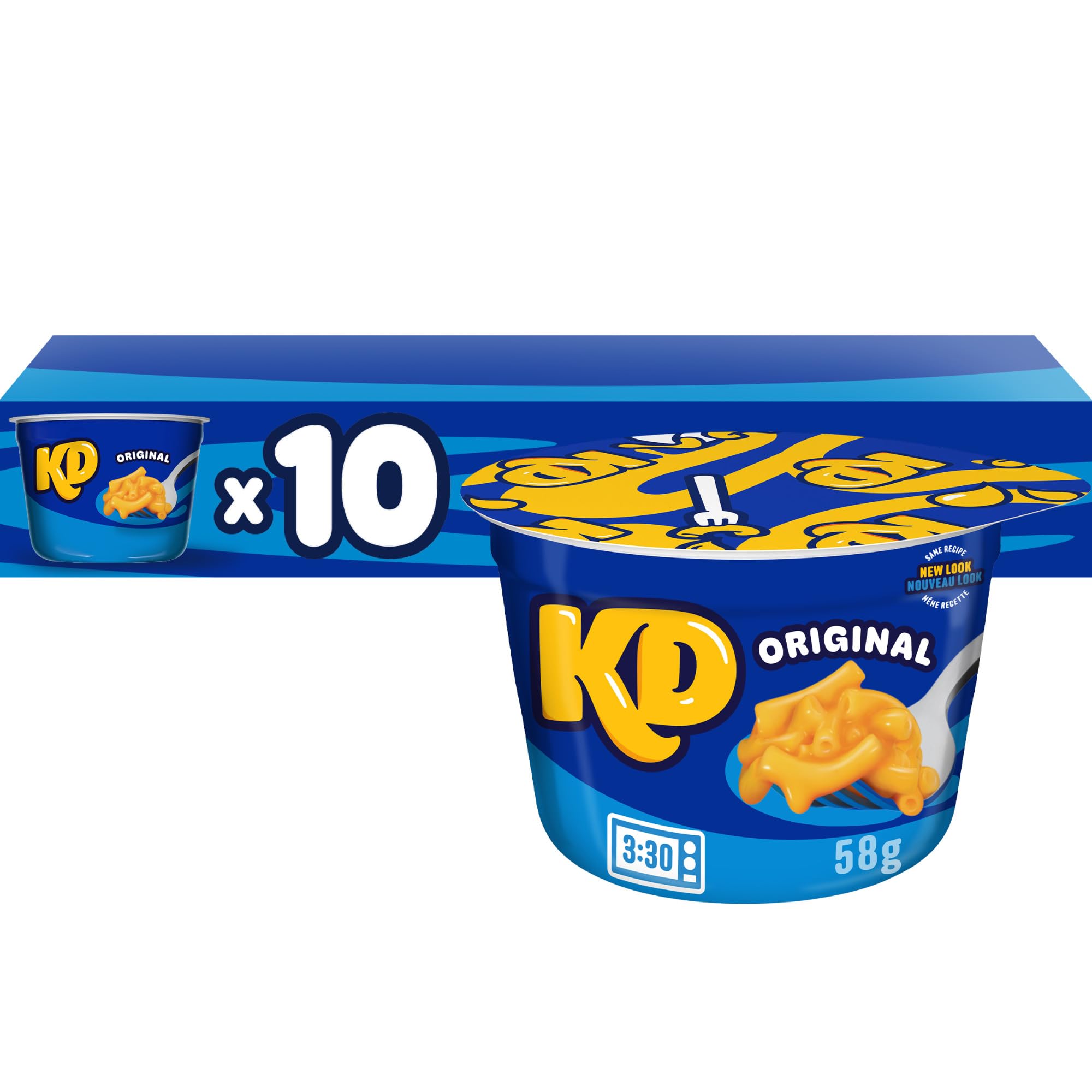 Kraft Dinner Original Macaroni & Cheese Snack Cups, 10 ct Pack, 58 g Cups