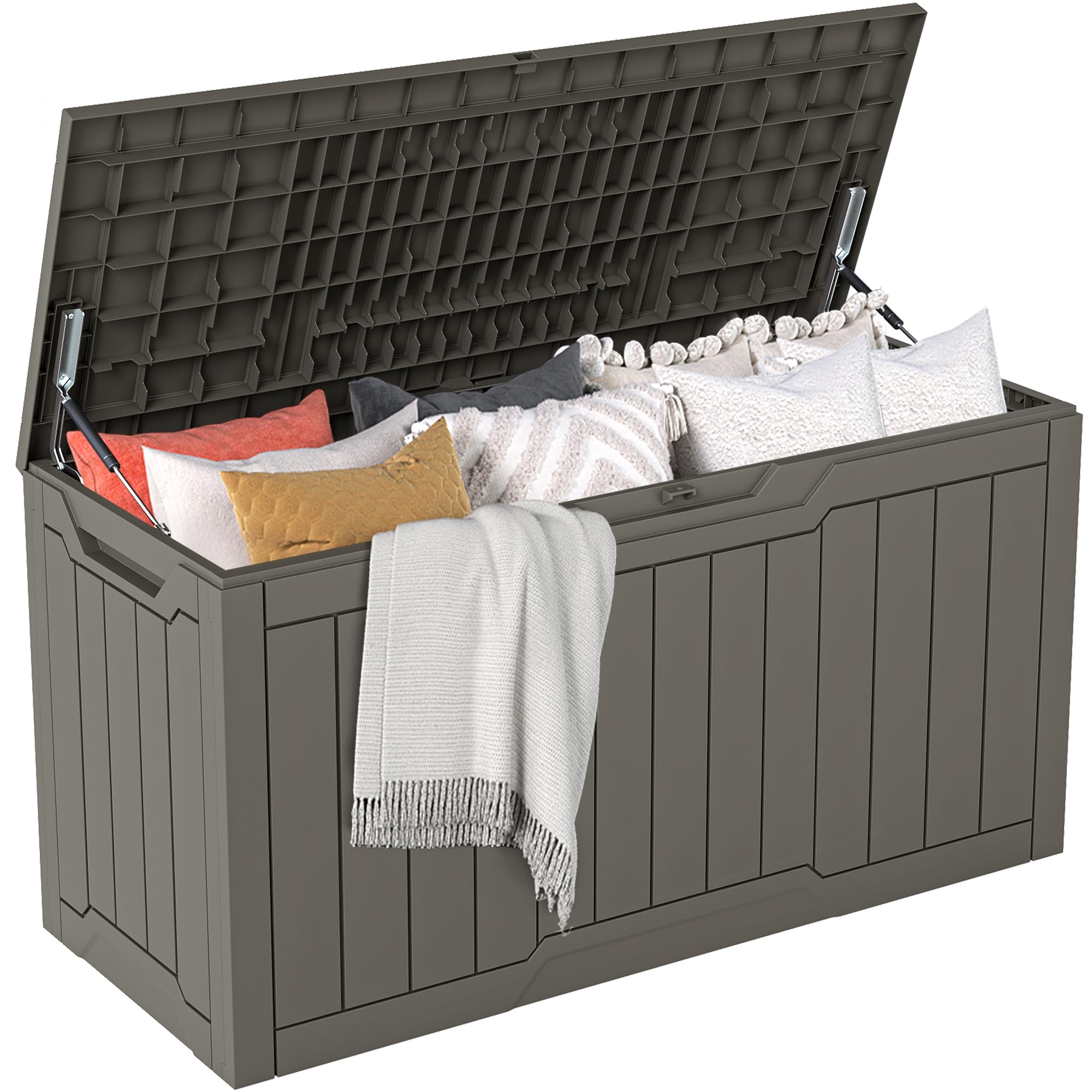 DWVO Outdoor Garden Storage Box|300L 115x46.8x58cm|Waterproof||Securely Lockable