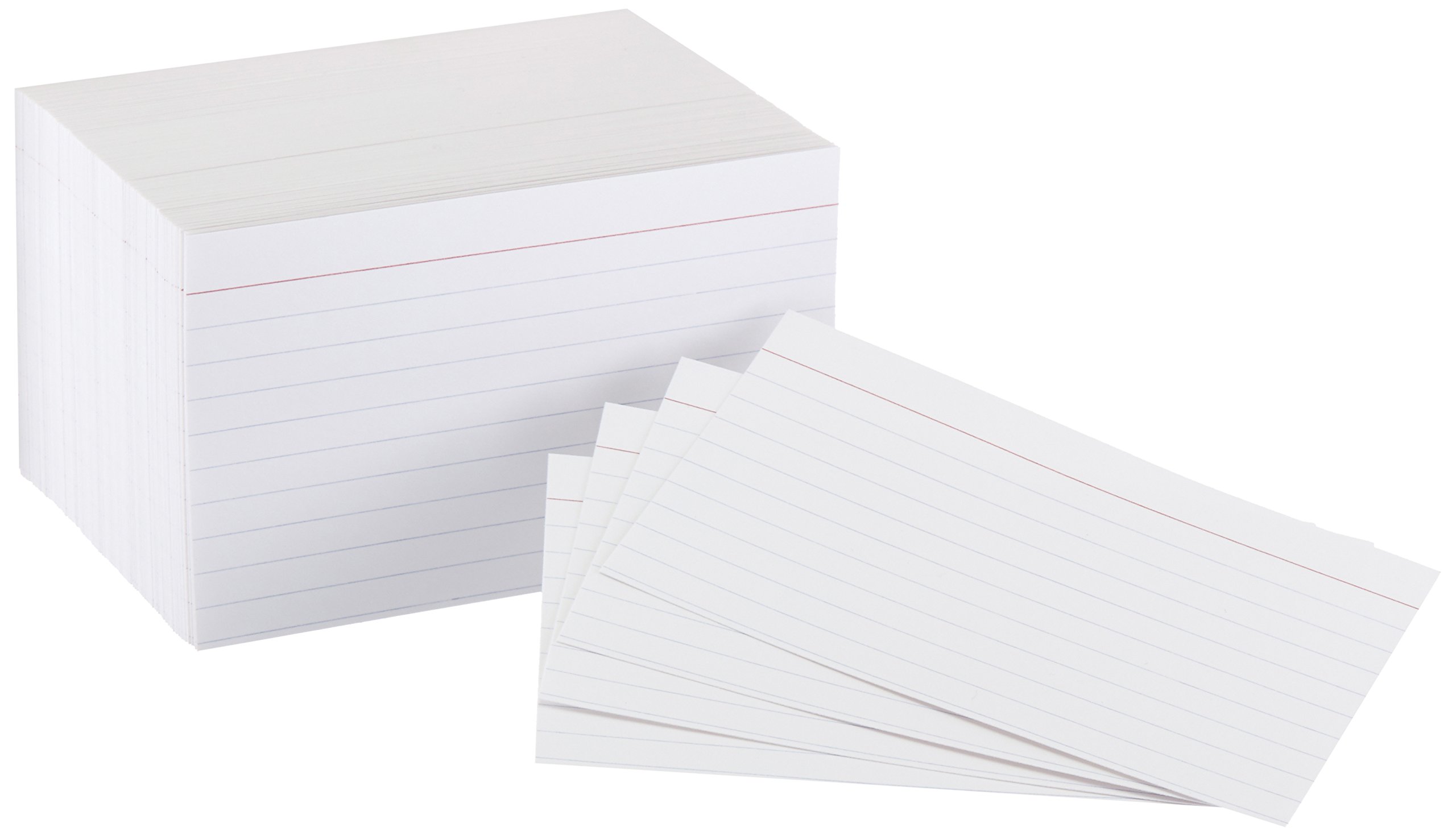 Amazon Basics Heavy Weight Ruled Index Cards for Studying and Note Taking, White
