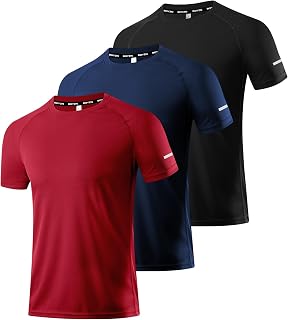 Boyzn 1, 3, 5 or 7 Pack Men's Workout Running Shirts, Dry Fit Moisture Wicking T-Shirt, Gym Athletic Short Sleeve Tee Shirts