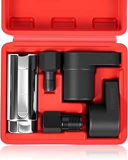 DAYUAN 5 pcs O2 Oxygen Sensor Socket Set Oxygen Sensor Remover Tool and Thread Chaser Set Ideal for Removing and Installing Oxygen Sensors
