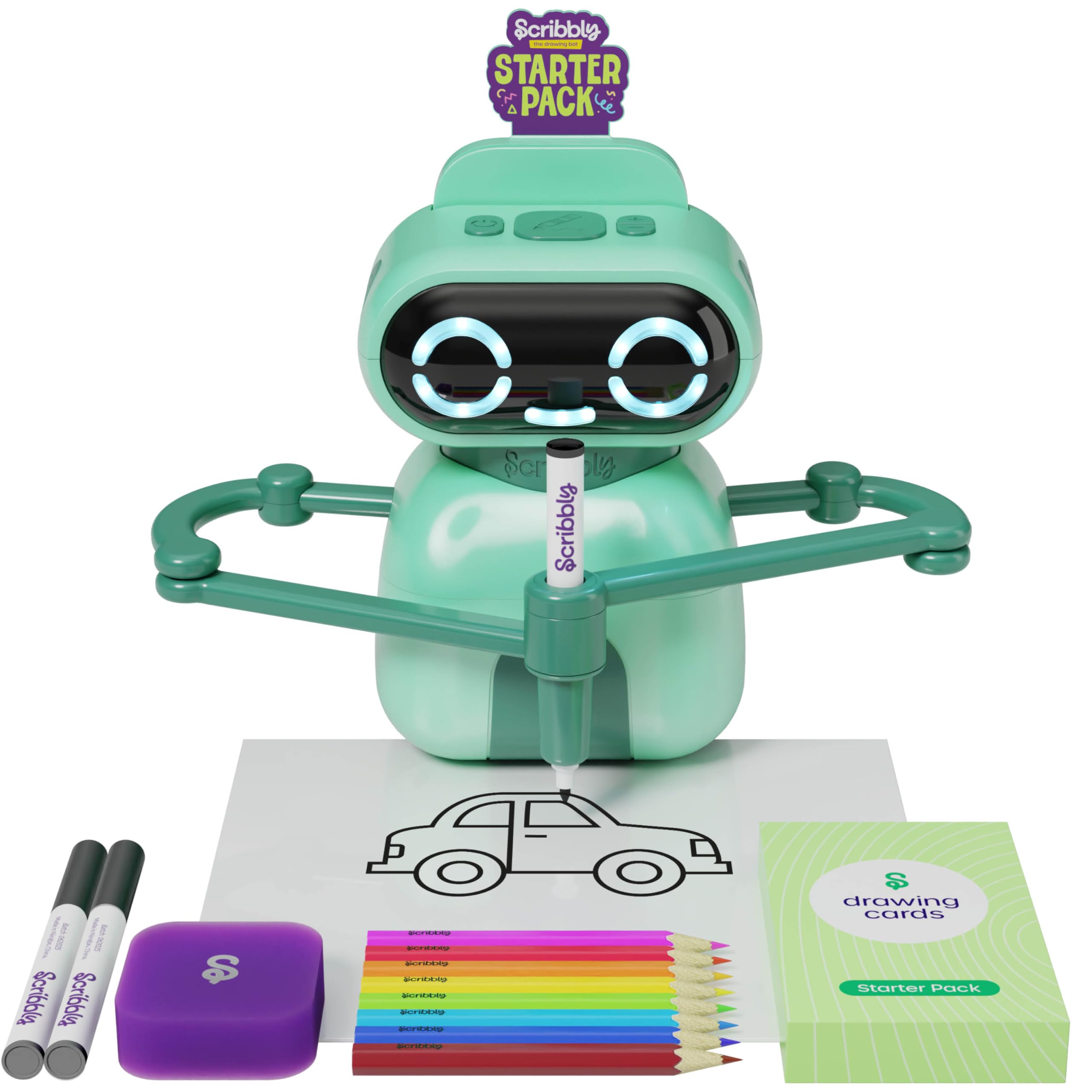 Dan&Darci Scribbly The Drawing Robot for Kids - 3 4 5 6 7 8 Year Old Girl 5 Year