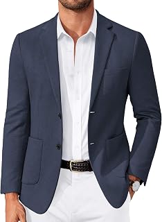 Coofandy Chaqueta Deportiva de Punto Casual para Hombre, Ligera, con Dos Botones