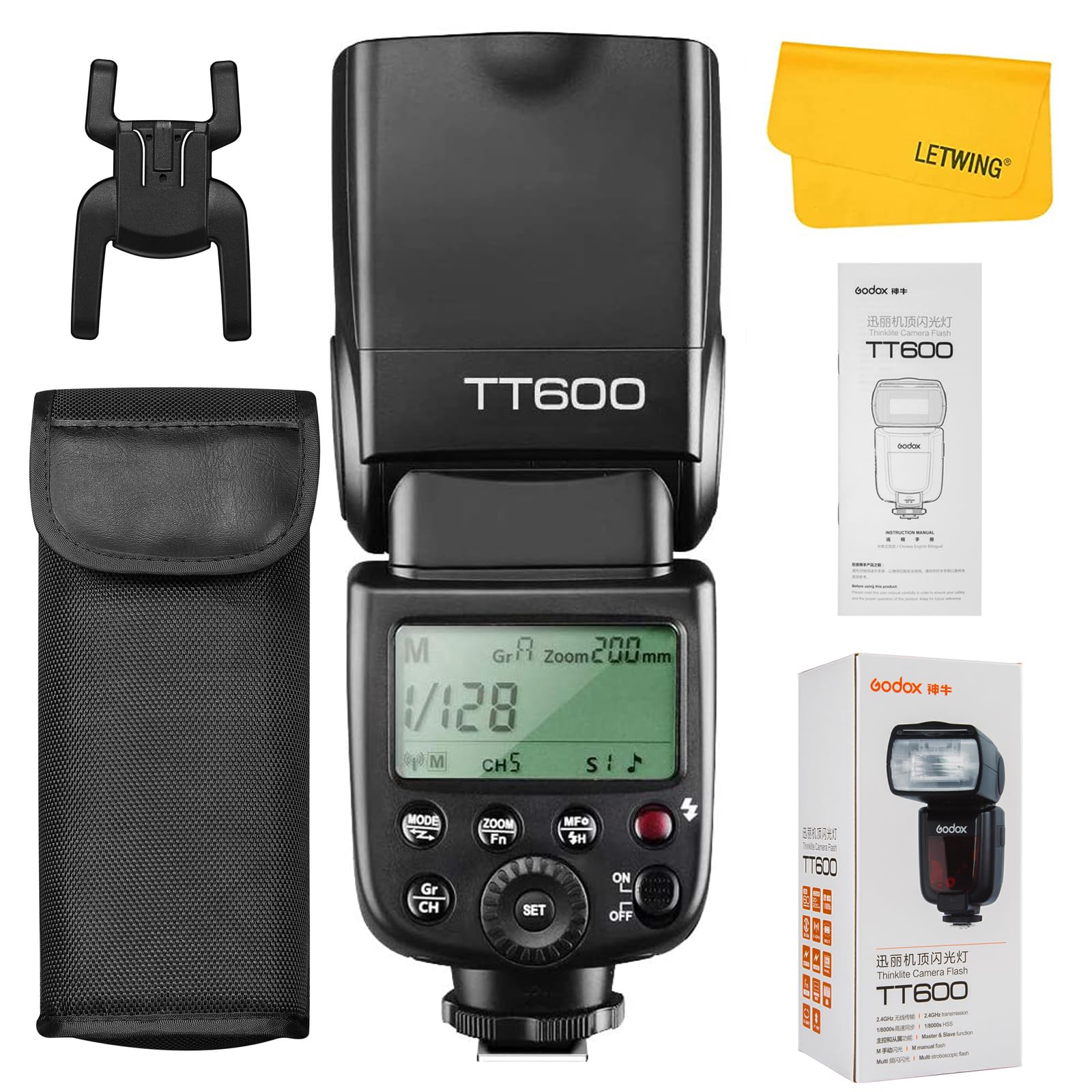Godox TT600 2.4G Wireless Flash Speedlite Master/Slave Flash with Built-in Trigg