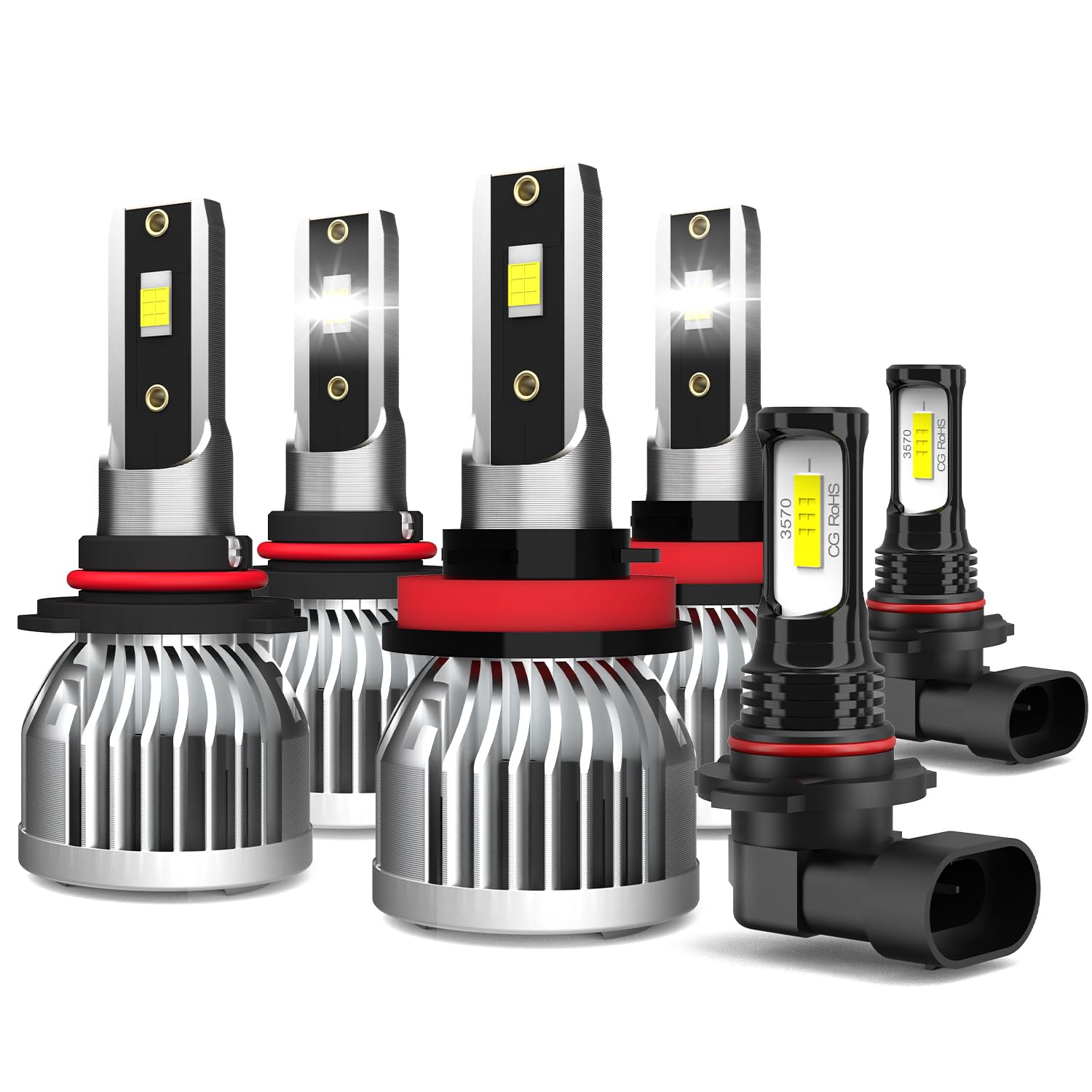 Light Bulbs Fit For 2015-2020 Ford F150 LED Headlight Bulbs,9005 High Beam + H11