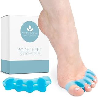Mind Bodhi Toe Separators/Toe Spacers - Men &amp; Women - Regular Size - Blue | For toe spacing and alignment, Soft and durable premium gel, 1 Pair, See sizing chart to find the correct fit
