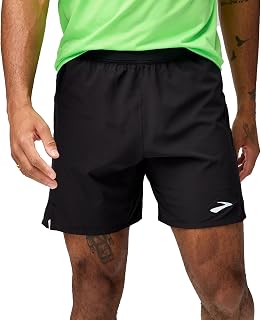 Brooks Men's Journey 7" Short, Lightweight, Supportive Fit Athletic Shorts with Brief Liner & Secure Storage