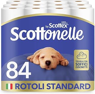 Scottonelle Toilet Paper, Soft and Durable, Fragrance Free, 84 Rolls | Scottonelle toilet paper, soft on the skin, firm and delicate, fragrance-free, dermatologically tested
