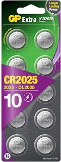 GP CR2025 3V Lithium Coin Cell Batteries – Pack of 10, Car Key Fob