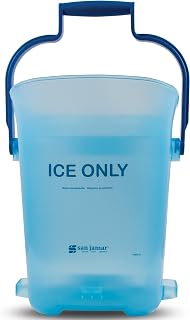 Ice Bucket, San Jamar Light Duty, 6 Gallon, Dual-Grip Handles, Blue | Light-Duty Ice Tote for Parties, Catering, Restaurants, Buffets and Beverage Service