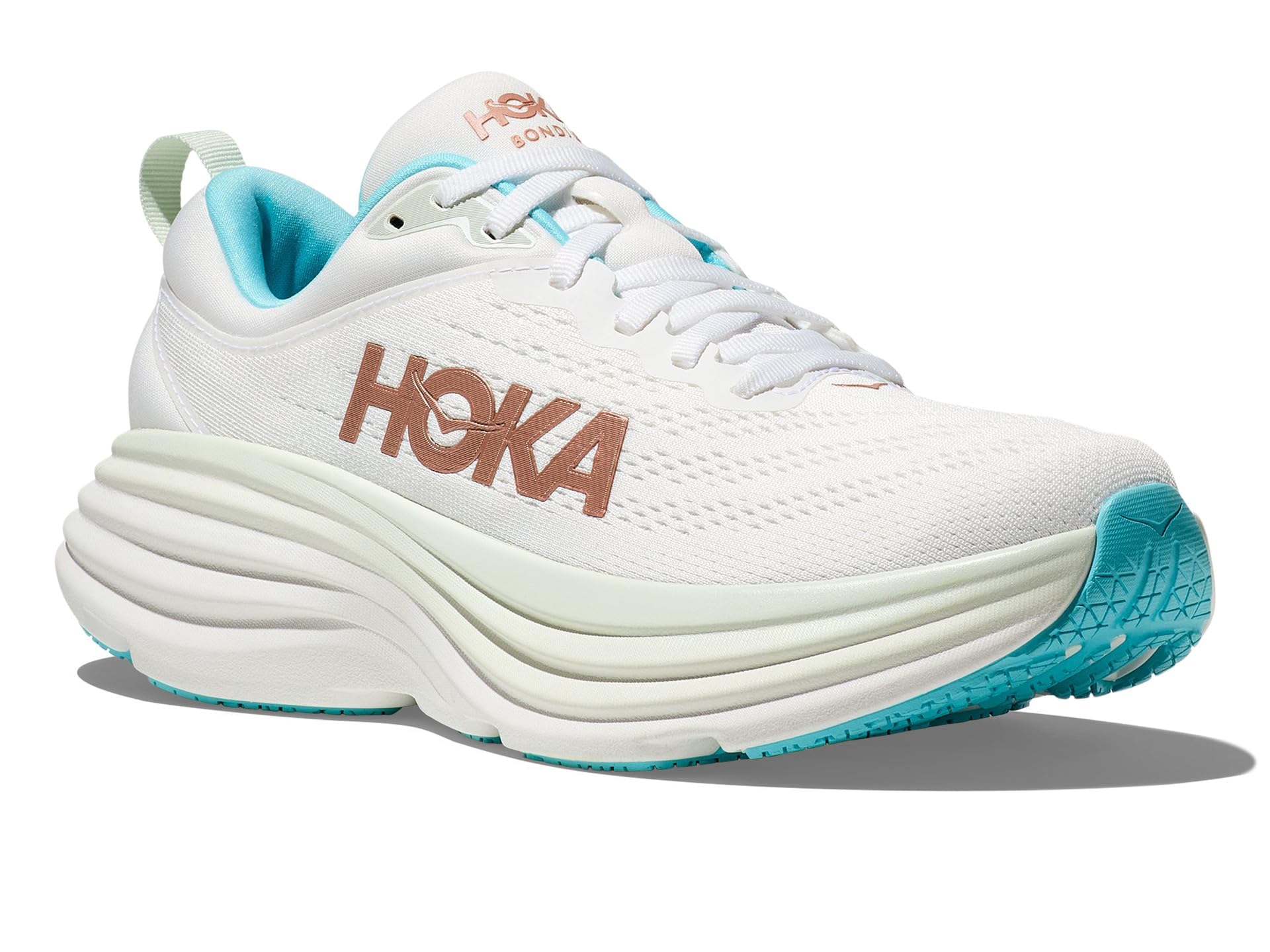 HOKA Bondi 8 Shoes Code 1127952-FTRS, White Pink, 42 2/3 EU