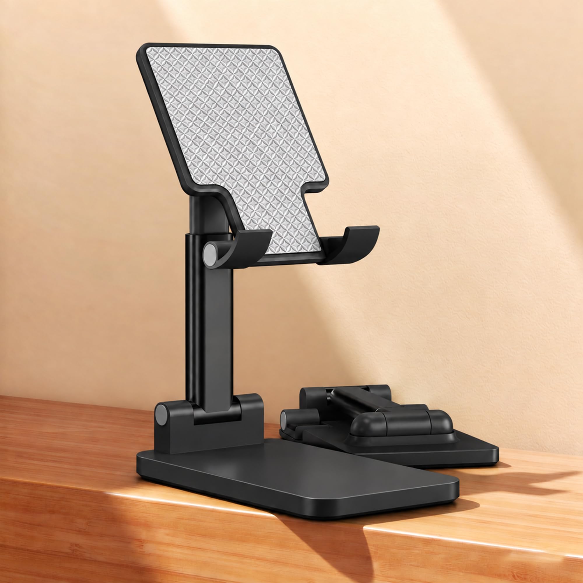 Cell Phone Stand,Adjustable Angle Height Phone Stand for Desk,Fully Foldable/Por