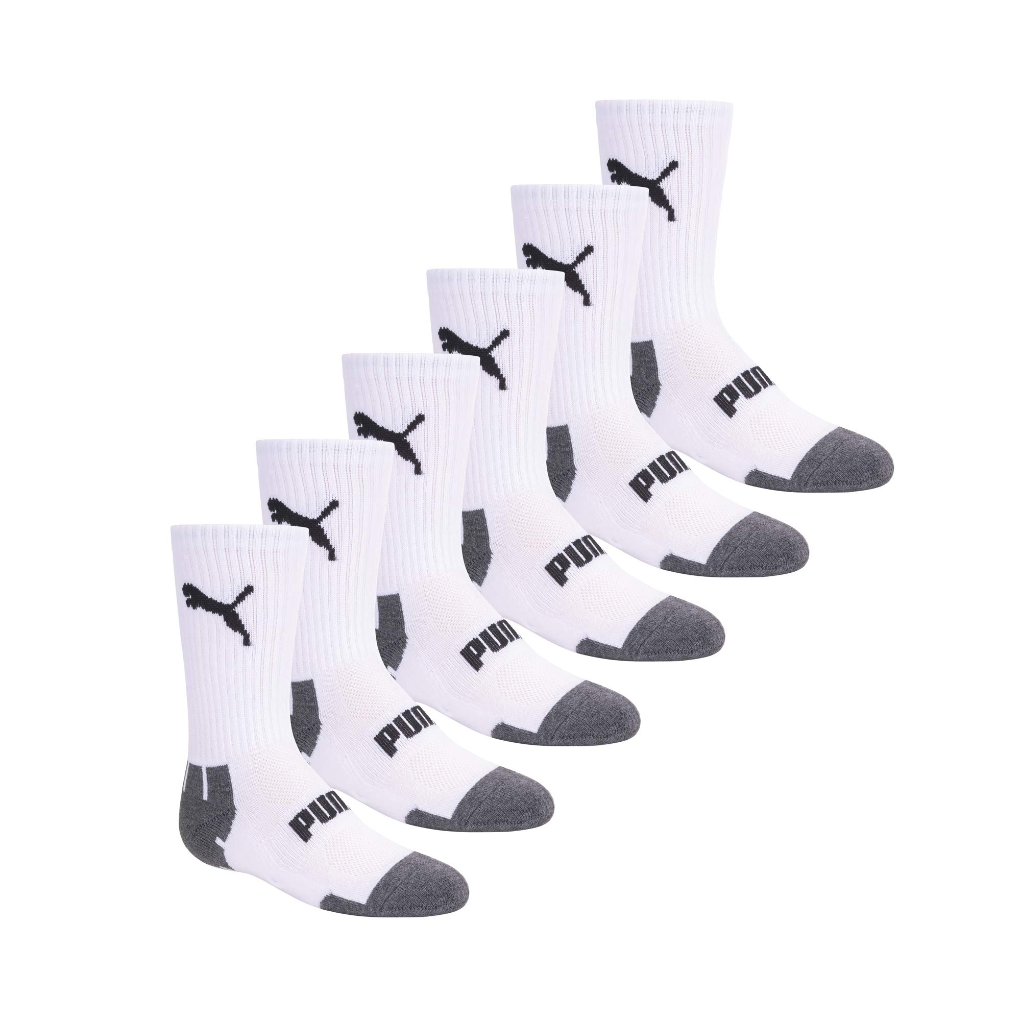 PUMA boys 6 Pack Crew Cut SocksCrew Socks