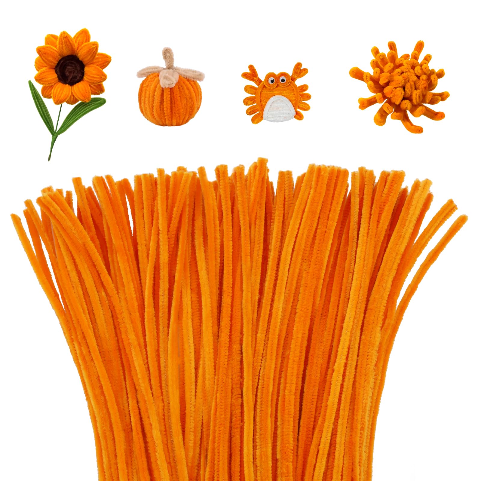 Mnuizu 200 Pcs Pipe Cleaners, Chenille Stems Pipe Cleaner Craft Supplies | Fuzzy
