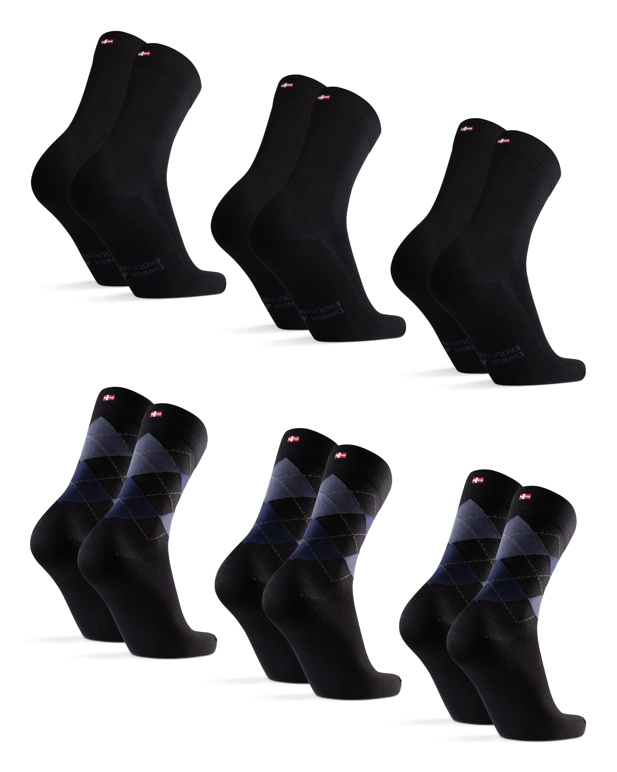 DANISH ENDURANCE Bamboo Socks, Anti Sweat Socks, 3 & 6-pack