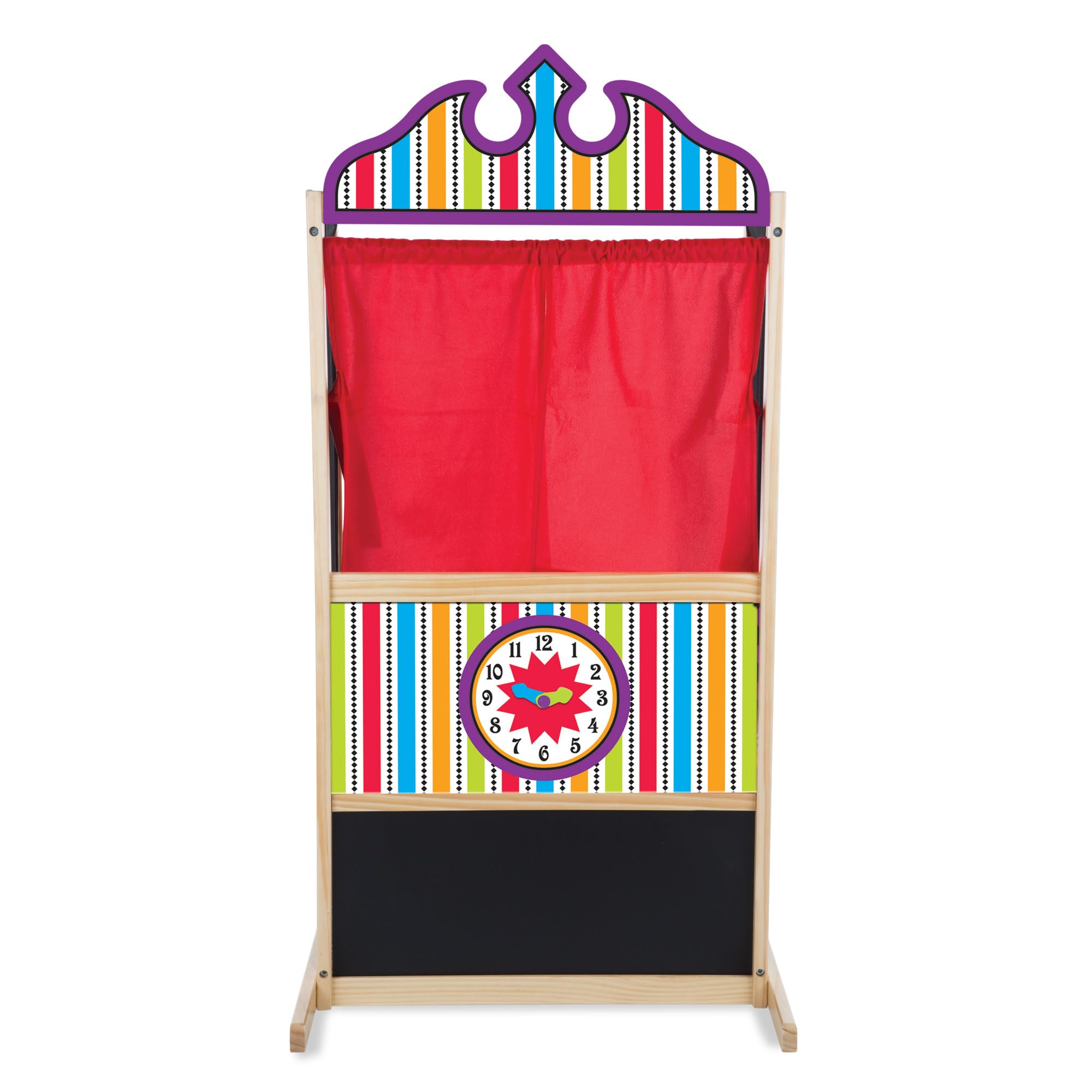 Melissa & Doug Deluxe Wooden Puppet Theater Play Set for Kids | Wooden Puppet Th