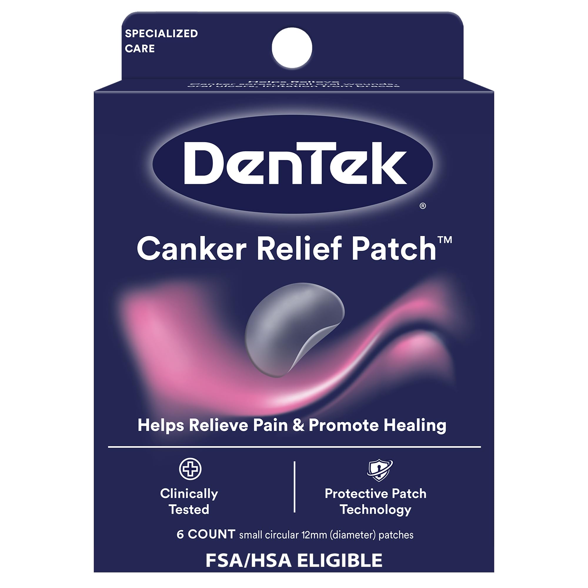 Dentek Canker Sore Relief Patches for Canker Sore Pain Relief, 6 Count | Canker 