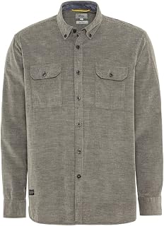 camel active Regluar Fit Shirt Long Sleeve Button Down Structure Dark Red