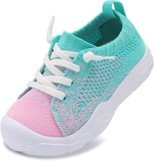 LeIsfIt Toddler Shoes Boys Girls Wide Toe Box Lightweight Slip-On Sneakers