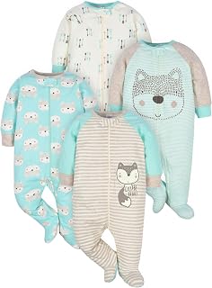 Gerber Baby Boys 4-Pack Sleep 'N Play Footie