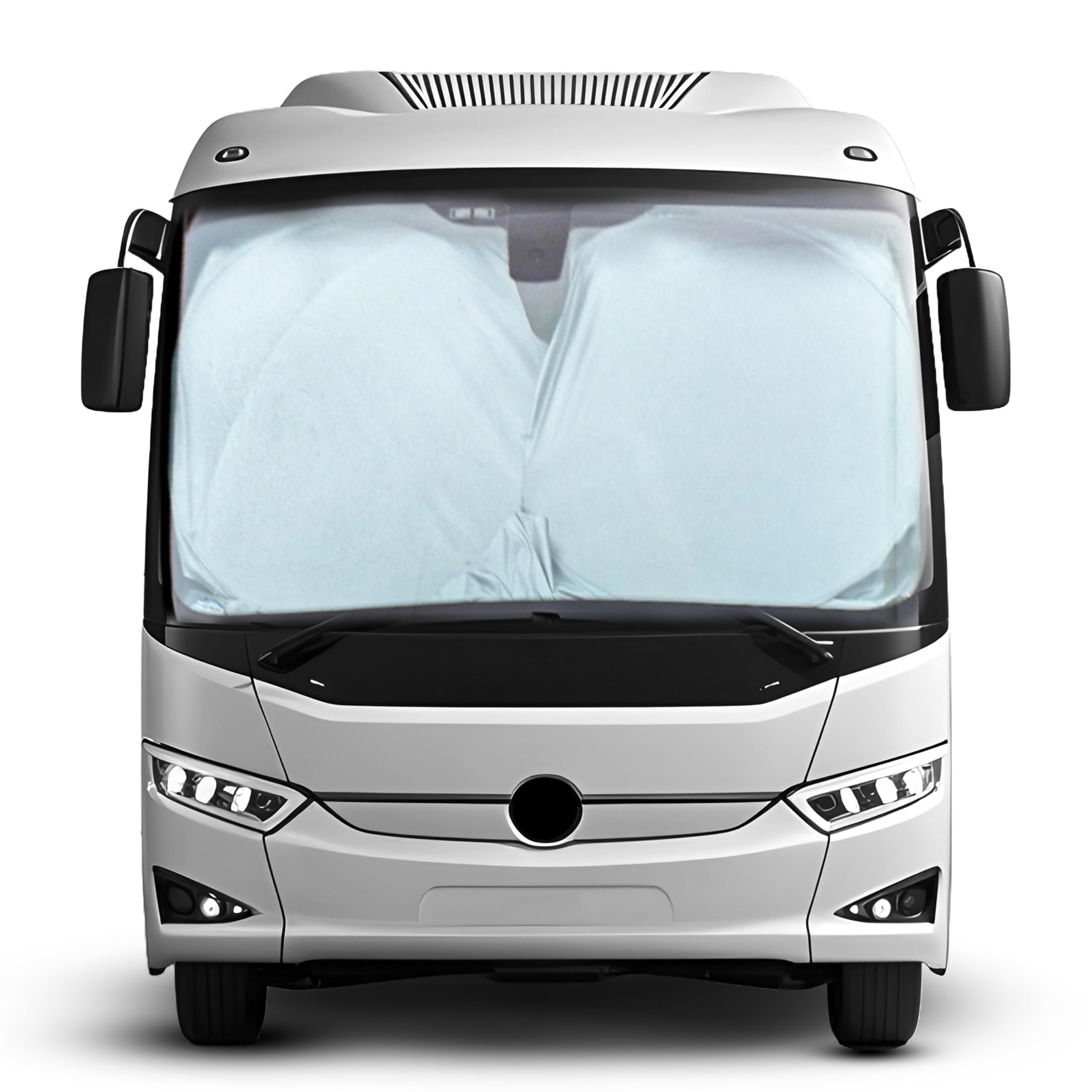 EcoNour RV Windshield Sun Shade 240T Reflective Nylon Keeps Your RV Cool for RVs