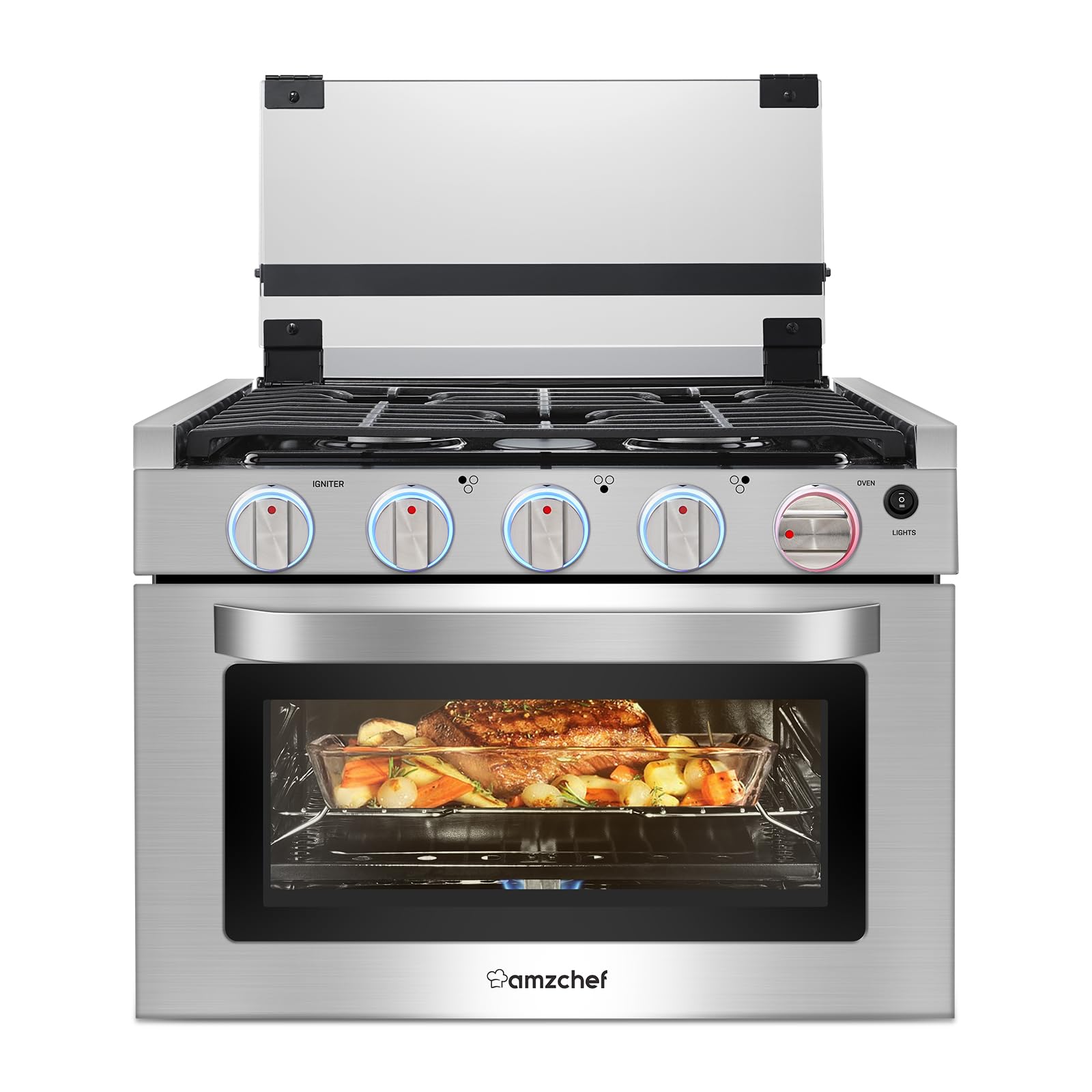 AMZCHEF 17 Inch RV Gas Range, 3 Burner Propane Stove for RV/Camper/Trailers | St