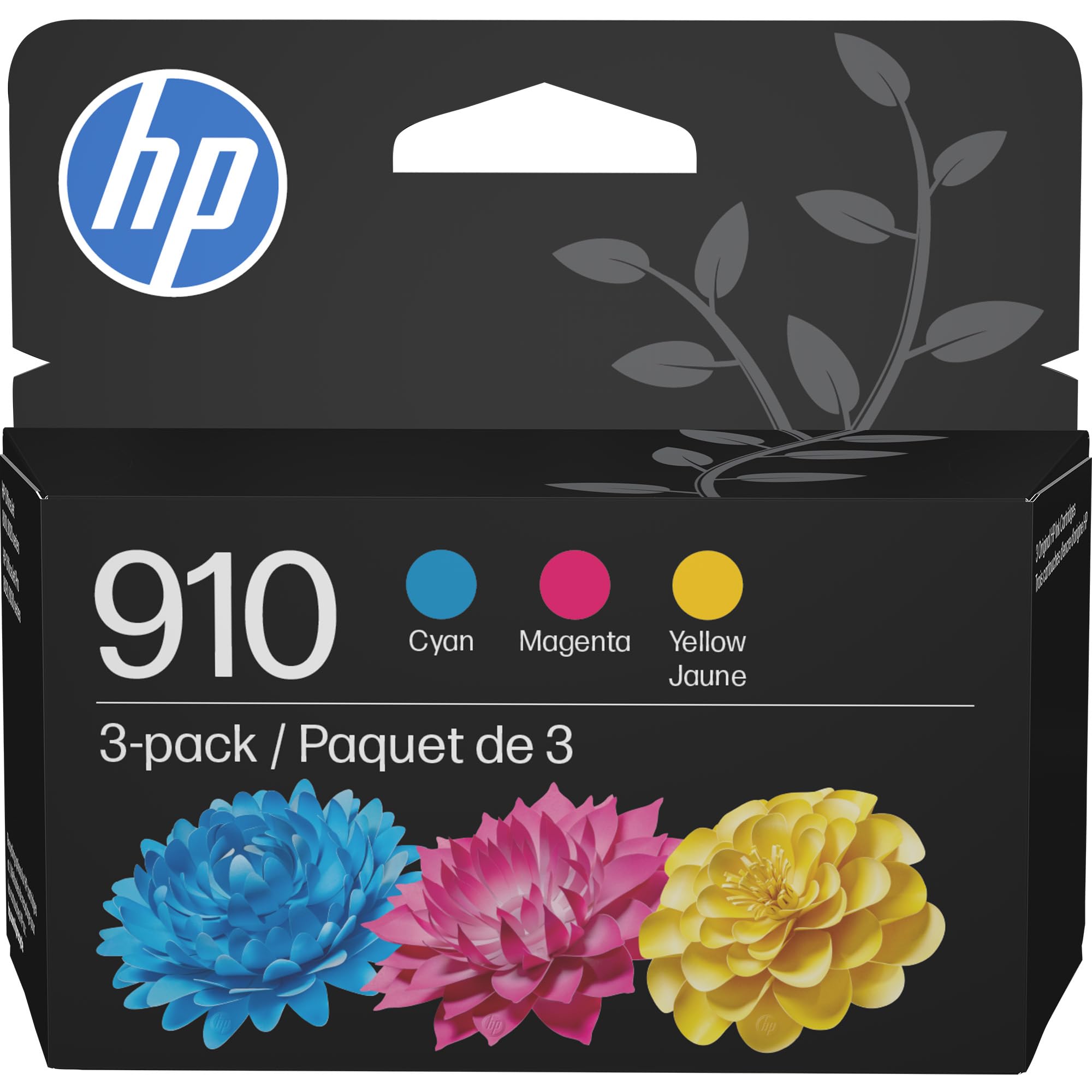 HP 910 Cyan, Magenta, Yellow Ink Cartridges (3-Pack) | Works with OfficeJet 8010