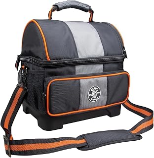Klein Tools 55601 Lunch Box/Cooler, 12-Quart Insulated Lunch Box, Soft Side | 4 Compartments, Stays Cool up to 12 Hours, Tradesman Pro