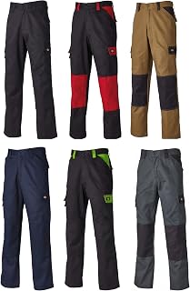 Dickies, Men's Work Trousers, Grey/Black, 42W x 32L