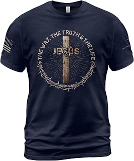 Jesus The Way The Truth The Life Shirt Men, Cross Tees 2