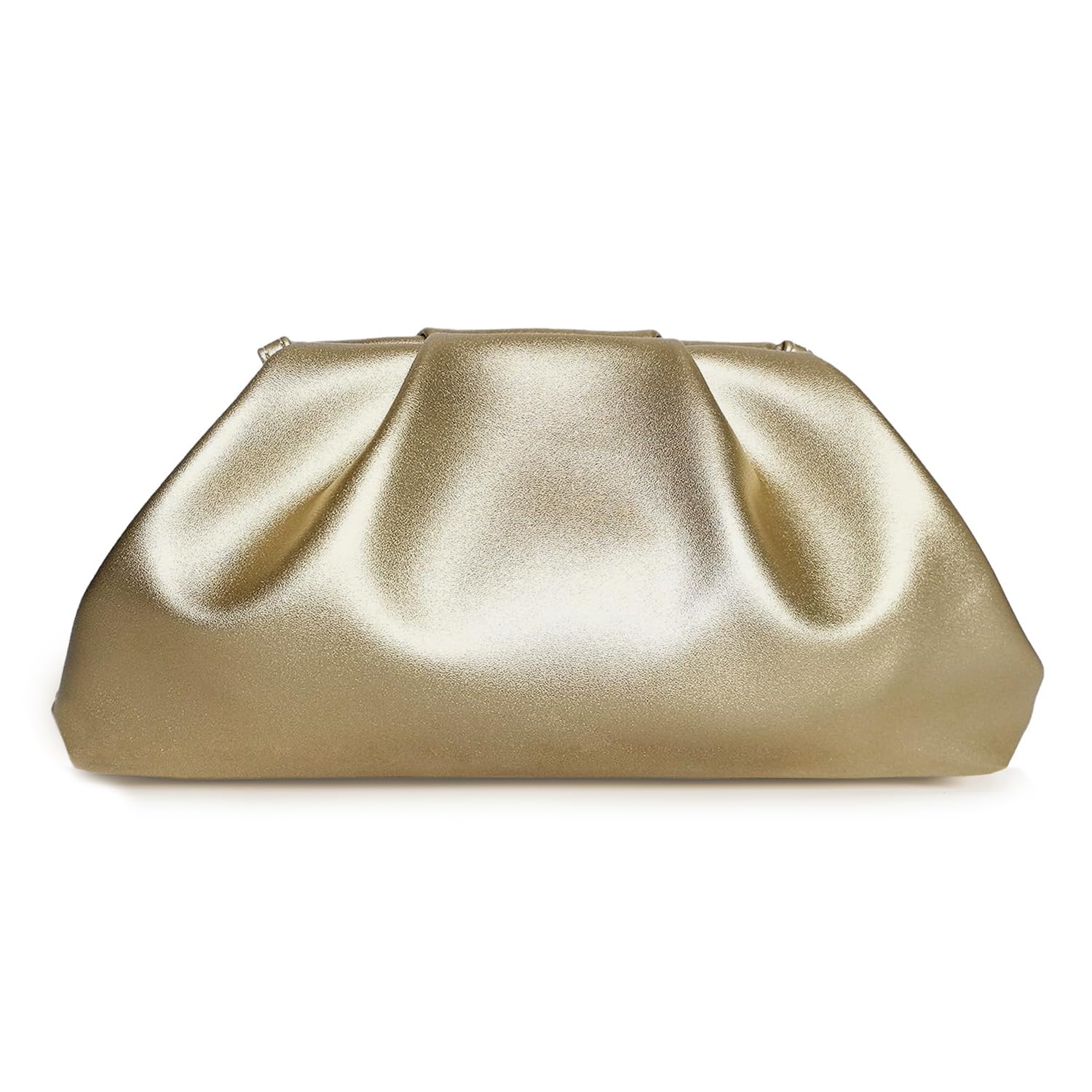 Huralona Dressy Pleated Vegan Leather Clutch Purse Bag for Women Super Chic Soft
