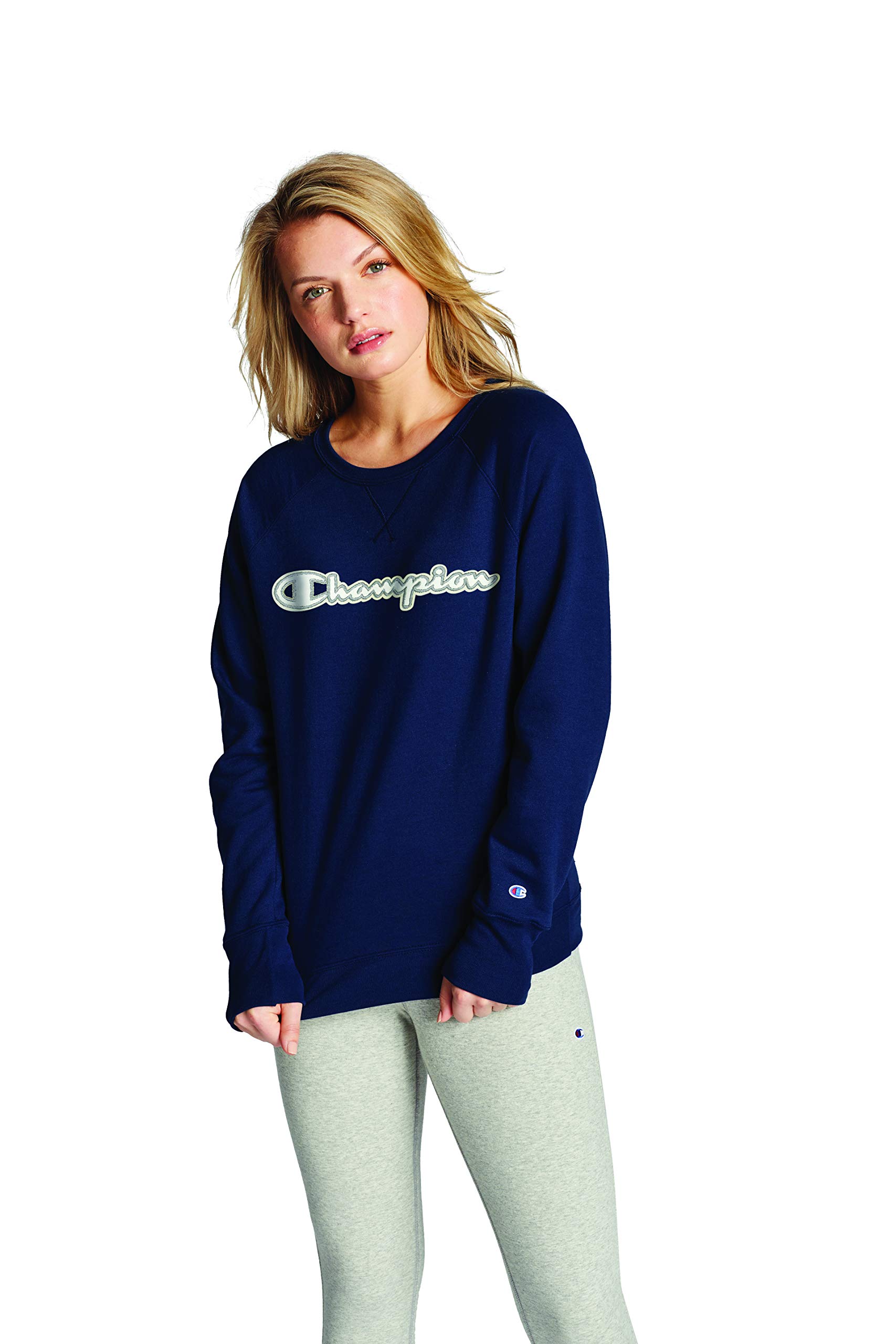 Champion Powerblend Graphic Boyfriend Crew Women's Shirt
