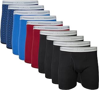 [Posinu] Gildan Men's Underwear Boxer Briefs, Multipack, Black/Garnet/Royal/Diamond (10-Pack, Classic Length), Clothing-Posinu-000032790