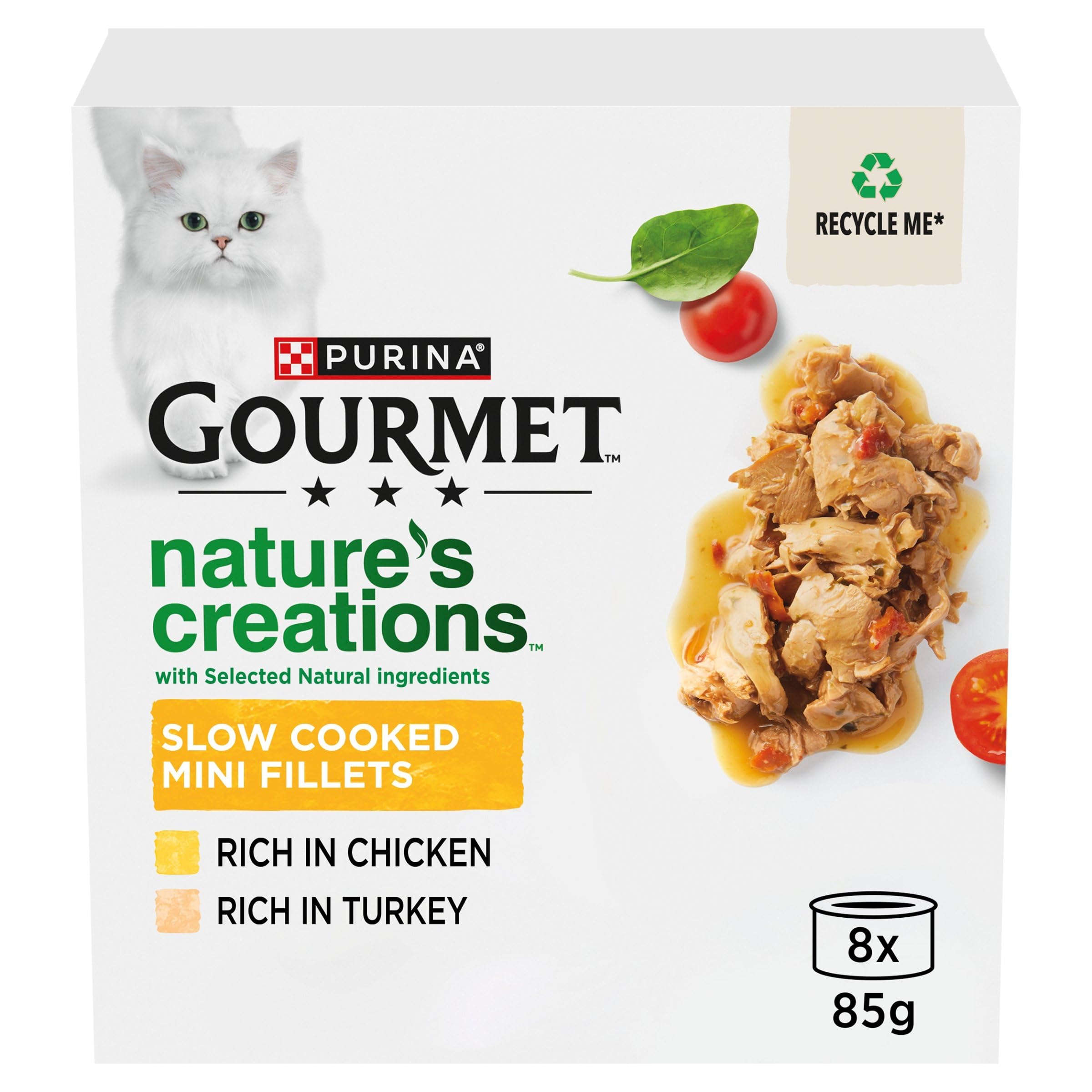 GOURMET Nature's creations (Rich in Chicken, garnished with spinach & tomatoes a