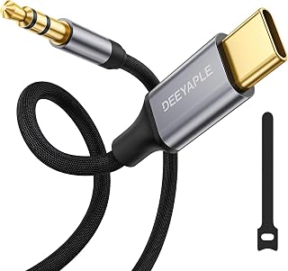 Deeyaple USB C to Aux, 4FT/1.2M, Type C to 3.5mm Audio Cable | Headphone Jack Cable for Car Mobile Phone, iPhone17 16 15, iPad Pro, Samsung Galaxy S24 S23 S2010, Google Pixel, Oneplus(1)