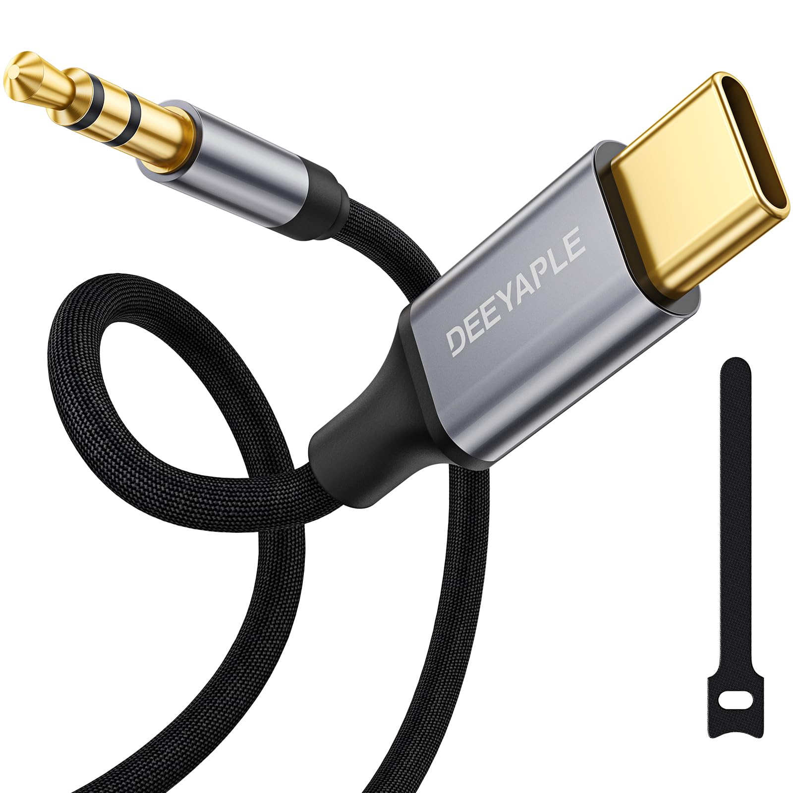 Deeyaple USB C to Aux, 4FT/1.2M, Type C to 3.5mm Audio Cable | Headphone Jack Ca