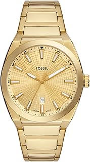 Fossil Men's Everett Quartz Stainless Steel Three-Hand Watch, Color: Silver (Model: FS5821)