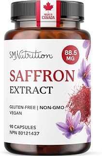 Saffron Extract Supplement 88.5mg, Cellular Health Support, 90 Capsules | Powerful Antioxidant Support, 100% Saffron Supplements for Men and Women, Third-Party Tested and Non-GMO, 3-Month Supply