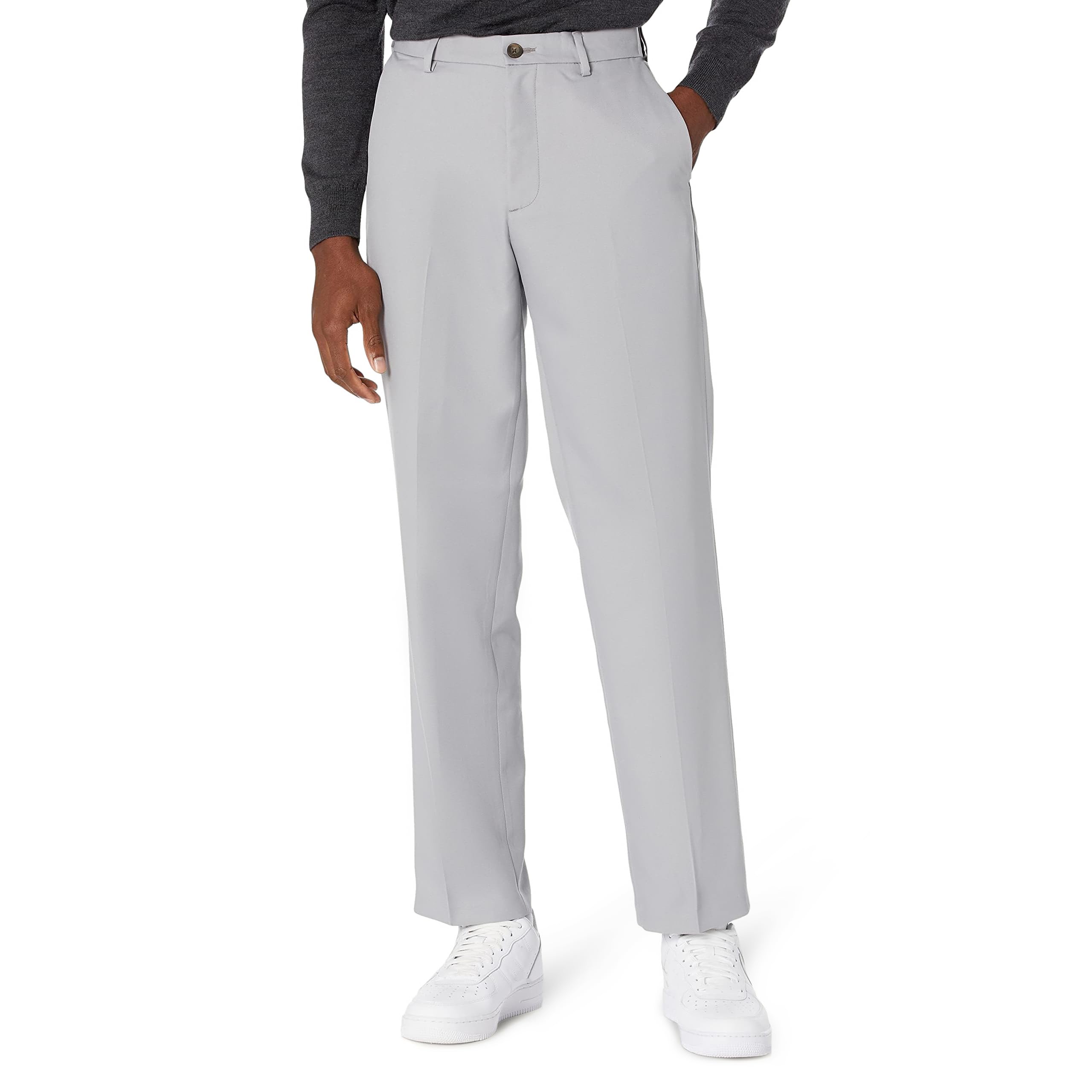 Amazon Essentials Men's Classic-Fit Expandable-Waist Flat-Front Dress Pants