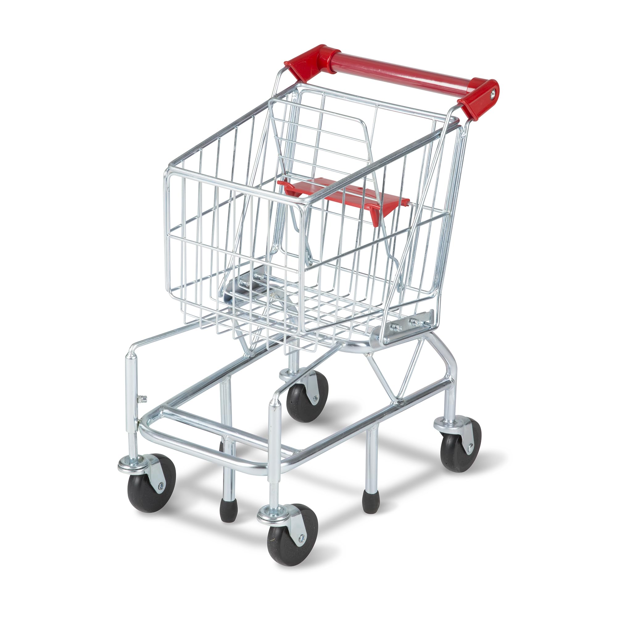 Melissa & Doug Toy Shopping Cart | Metal Grocery Cart, Pivoting Wheels, Folding 