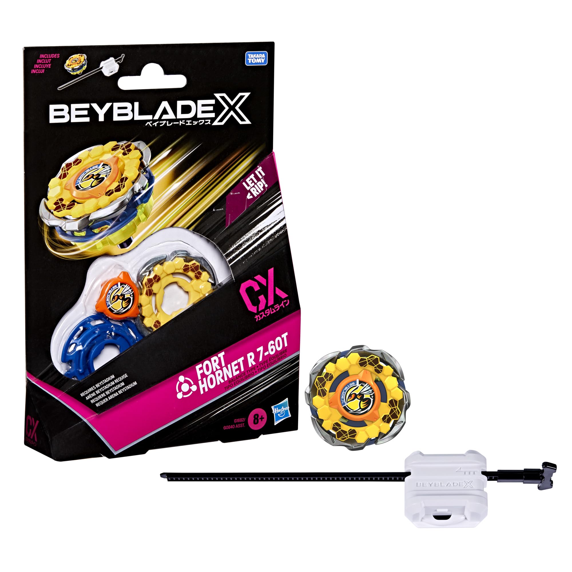 Beyblade X Fort Hornet R 7-60T CX Starter Pack Set, Takara Tomy Balance Type Top
