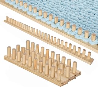 ARTACE 46" Chunky Blanket Loom, Wooden Loom for Chunky Throw Blanket, Adjustable Size Hand Knitting Kit, Ideal and Friendly for DIY Beginners