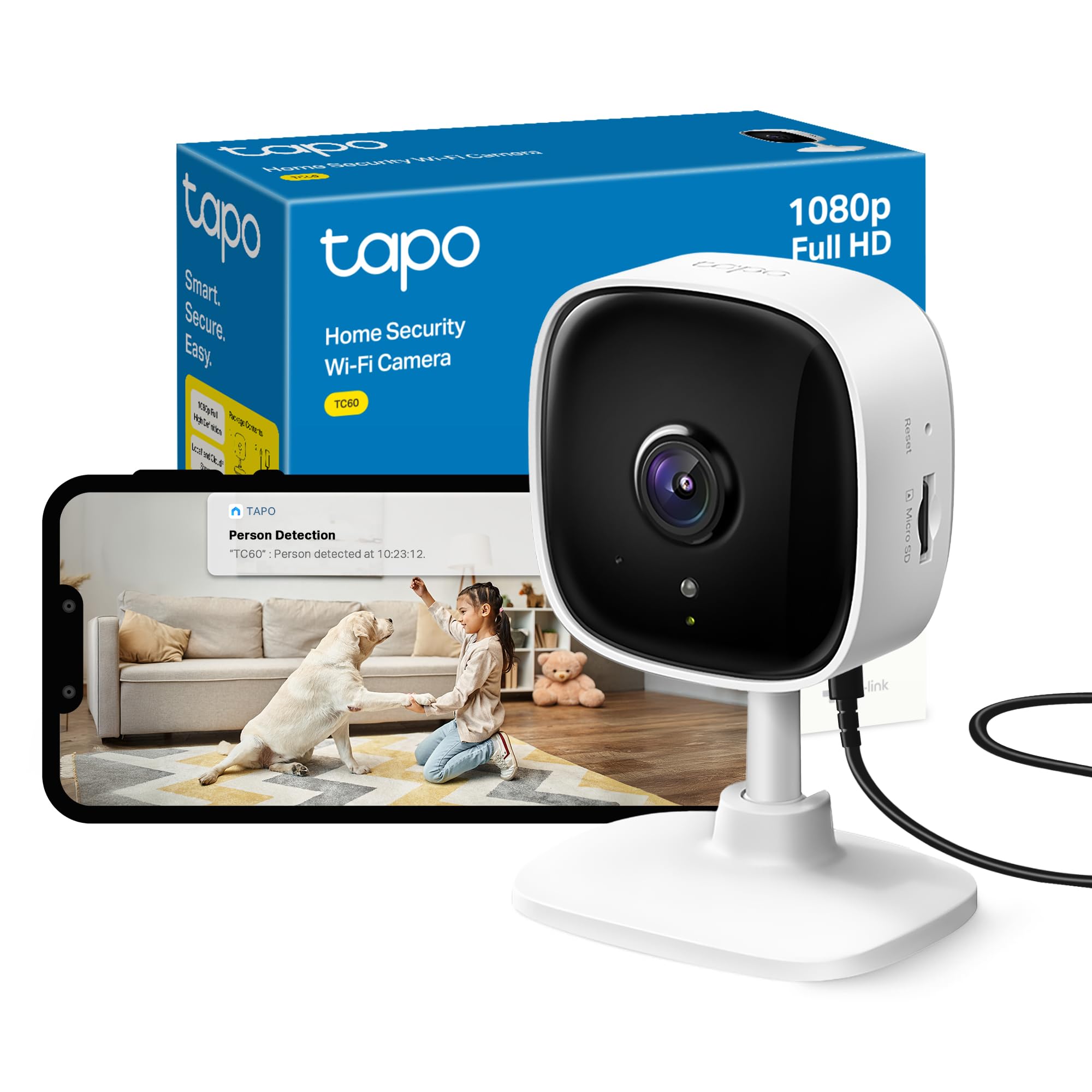 Tapo TC60 Full HD Indoor Security Camera Pet Camera Baby Camera | Dog Cat Camera