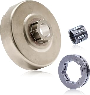 Hyceker CS-590 Chainsaw Rim Sprocket Clutch Drum Needle Bearing Kit for Echo CS-590 CS-600P CS-620P CS590 CS600 CS600P CS620P Shindaiwa 591 600SX 59.8cc Chainsaw Parts, 3/8"-7T Rim Sprocket A556001610