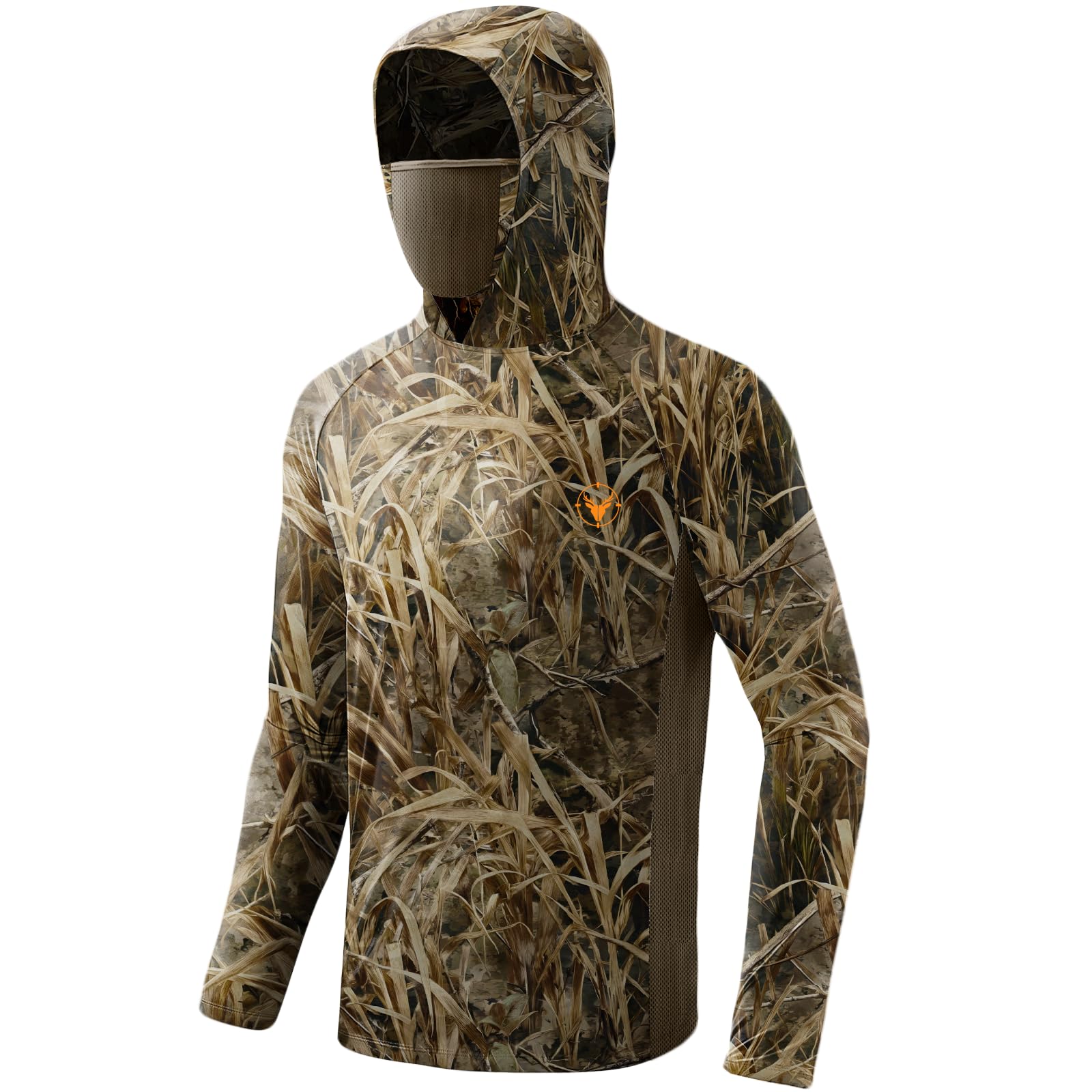 Palmyth Hunting Hoodie with Mask for Men Long Sleeve Sun Protection UV UPF 50+ C