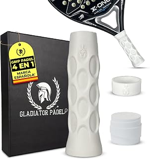 GLADIATOR PADEL Antivibration Padel Grip| Includes Grip + Ring and 3 Straps to Facilitate Installation| Padel Accessories for Men and Women| Antivibration tennis Racket Handle| Octagonal