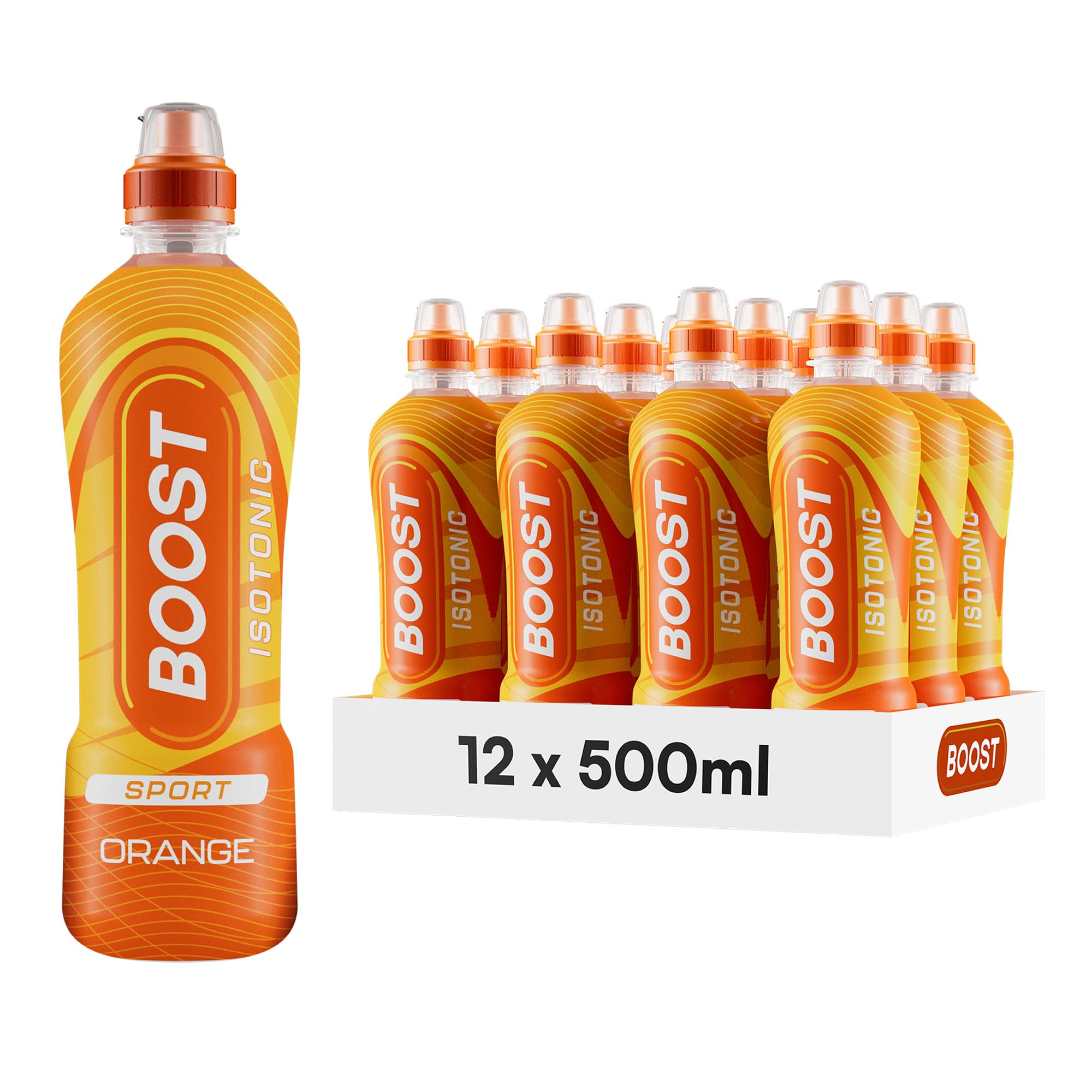 Boost Sport Orange Isotonic Sports Drink, 12 Pack, 500ml Bottles | Isotonic hydr