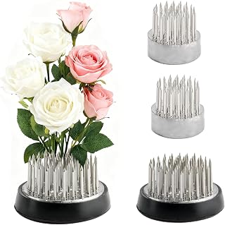 3-Piece Floral Arrangement Tools with Stainless Steel Needles for Secure Flower Display in Vases and Pots, Ideal for DIY Craft and Home Decor (2.3cm, 3.4cm)